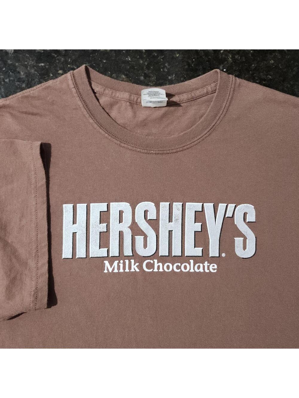 Vintage Y2K Hershey's Chocolate Snack Food Candy Promo Faded Skate Punk Mens XL